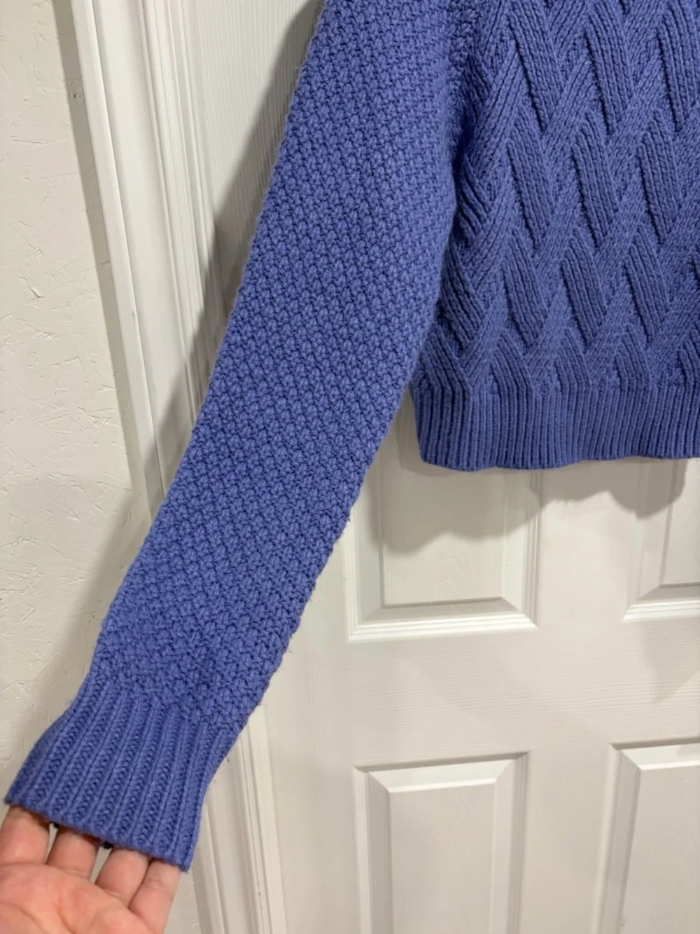 Zara Classic Long Sleeve Cable Knit Turtleneck Sweater - Picture 2 of 5